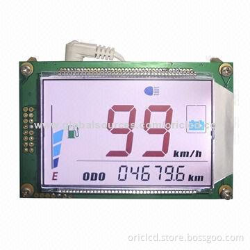 Alphanumeric LCD Display for Vehicle Dash Board Applications, Measures 90 x 48mm